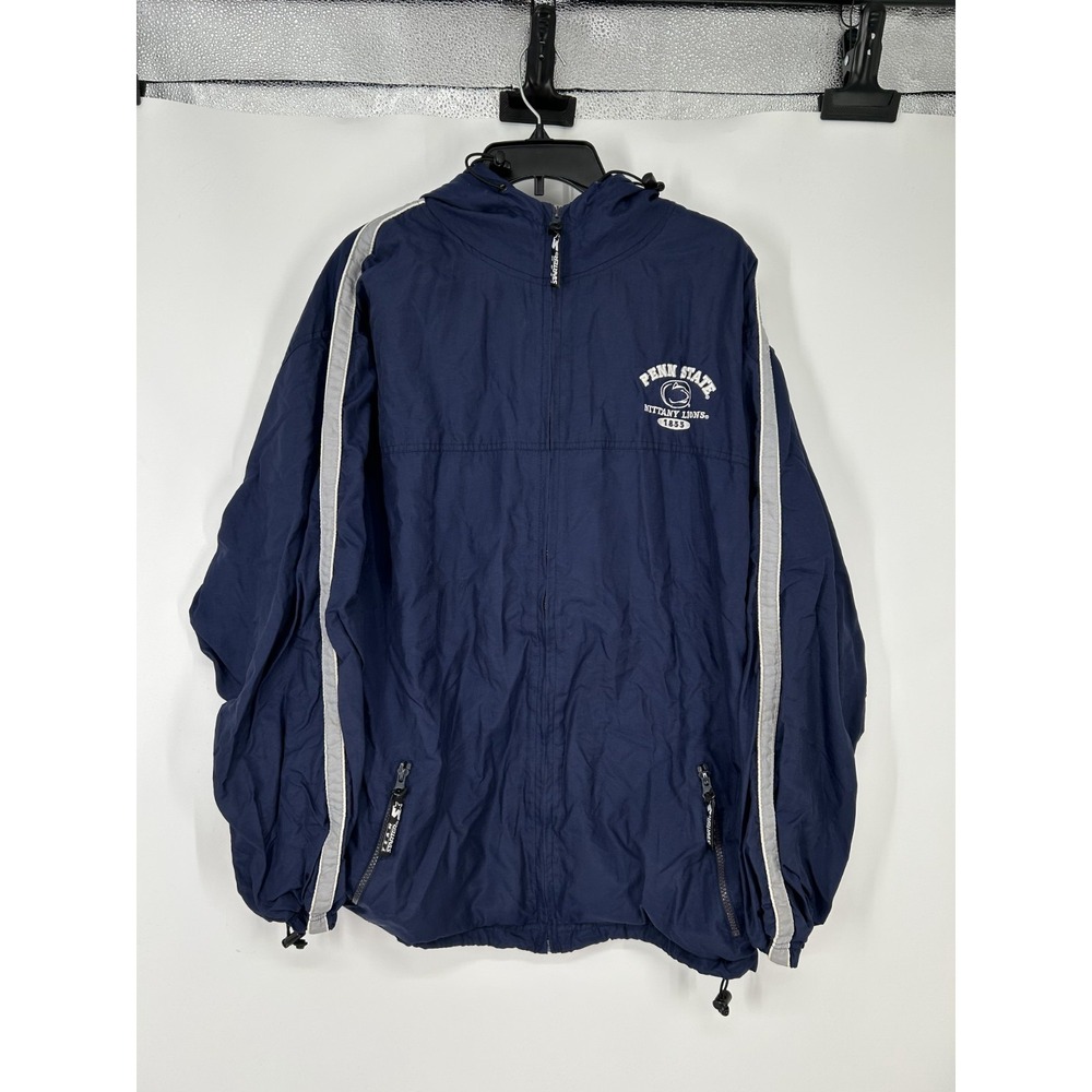 Vintage Starter Penn State Nittany Lions Windbreaker Jacket Mens XL Navy 90s Y2K